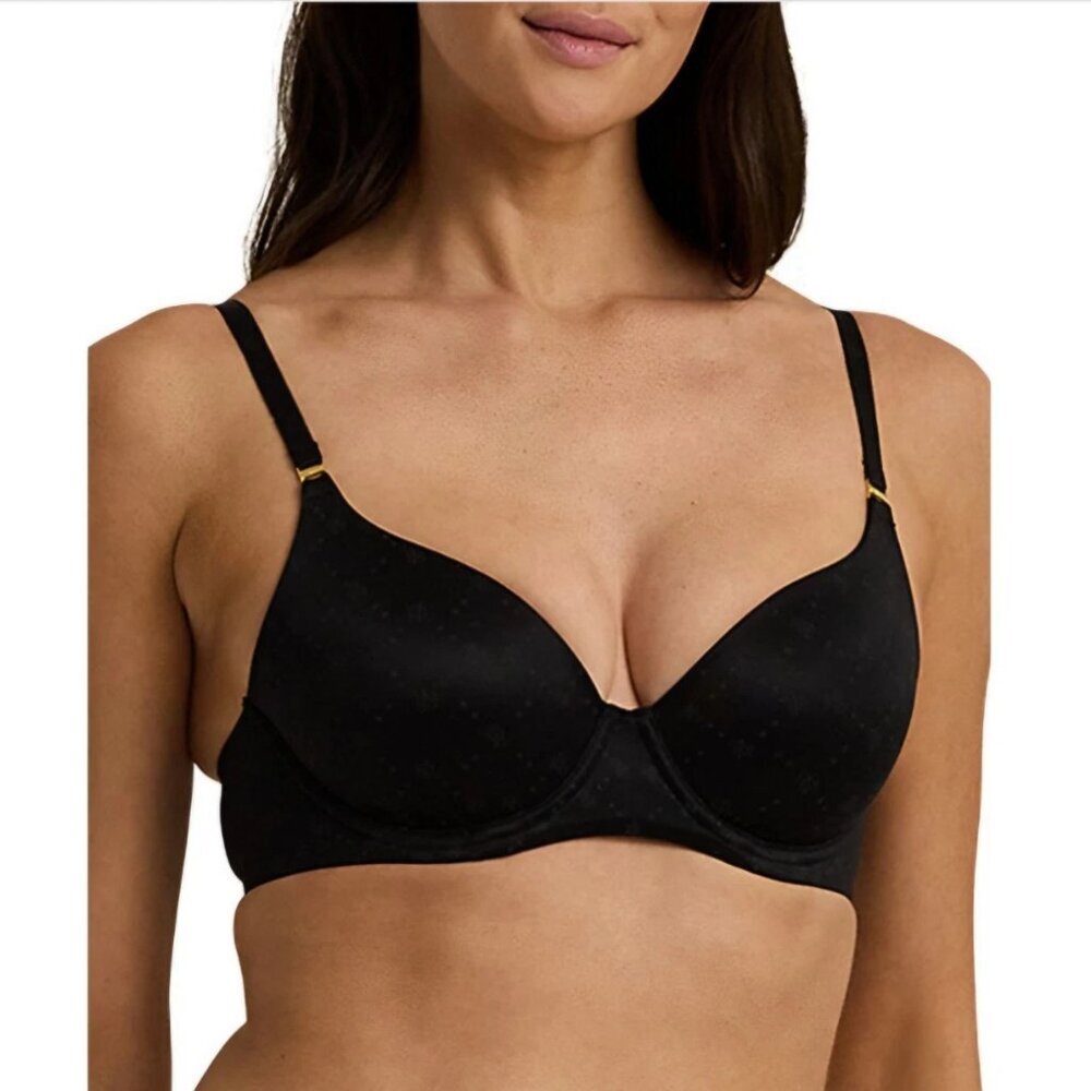NWT Lauren Ralph Lauren Comfort Collection Repeat-Logo T-shirt Bra 36